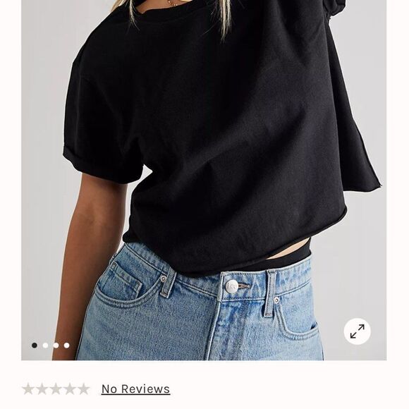 New Free People Perfect Tee In Black and and white - Picture 4 of 8